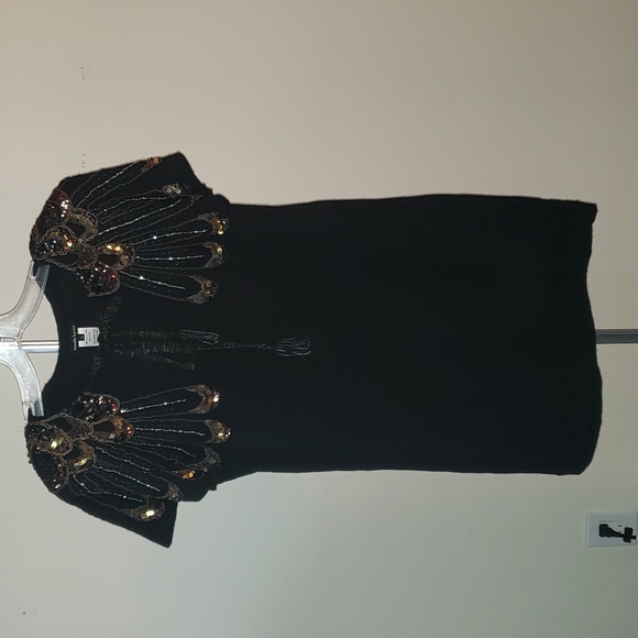 Nanette Lepore Sequin Tunic Black size L - Picture 1 of 4